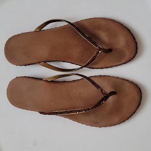 Bronze Flip Flops